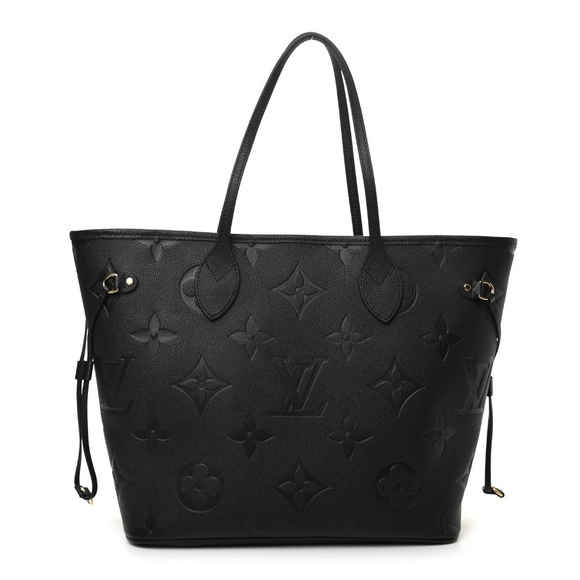 New Louis Vuitton Neverfull MM Monogram Empreinte Noir Black Leather - Picture 1 of 16